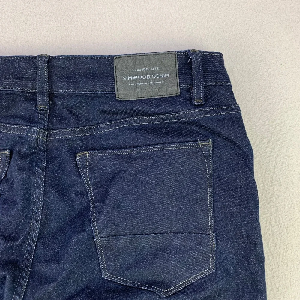 Simwood Denim Jeans Nice Mens 32x29 Dark Wash Straight Leg Casual Cotton